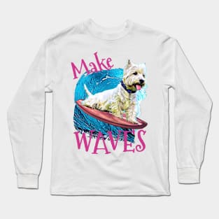 WAVES Westie Long Sleeve T-Shirt